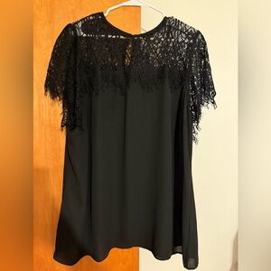 City Chic Black Lace Women's Top